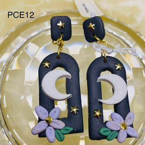 Framed Earrings - Floral Night