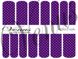 Water Transfer Decals - Purple Dots #6702c - Venus Nail Art Supplies