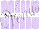 Water Transfer Decals - Lilac Dots #6703f - Venus Nail Art Supplies