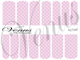 Water Transfer Decals - Girly Girl - Geometric Plaid #6704f - Venus Nail Art Supplies