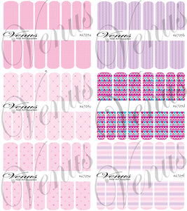 Water Transfer Decals - Lovely Set of 6 #6705 -Venus Nail Art Supplies Australia