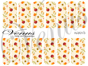 Water Transfer Decals - Autumn Afternoon B #6801b - Venus Nail Art Supplies Australia