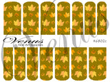 Water Transfer Decals - FALLing in Love #6802c - Venus Nail Art Supplies Australia