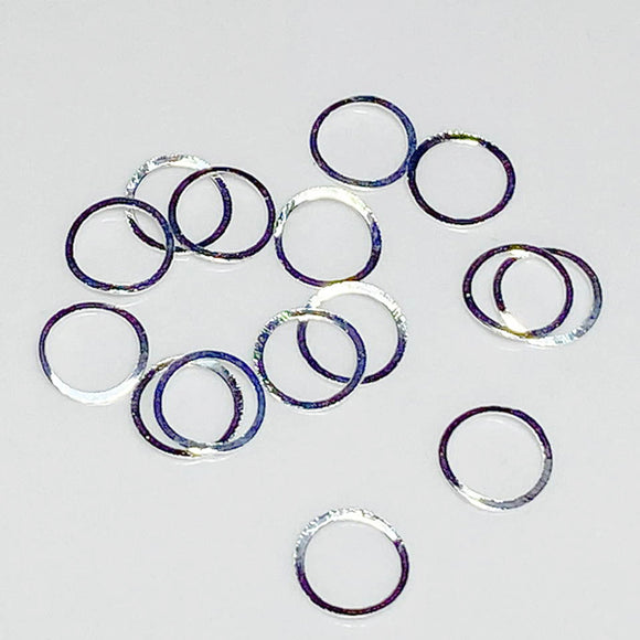 SILVER Metallic Nail Art CIRCLES Medium| Venus Nail Art Supplies Australia