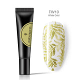 BORN PRETTY Nail Art Stamping Gel FW10 White Gold - Venus Nail Art Supplies Australia
